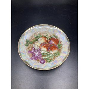 Royal Sealy Lusterware Fruit Design Saucer Only Made In Japan Vintage